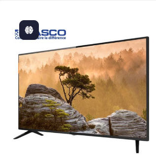 Nasco TV LED Slim 32" - Décodeur Intégré - HD - Régulateur de tension - HDMI - USB - VGA - Noir